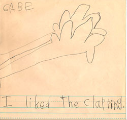 art by a young audience member after a performance